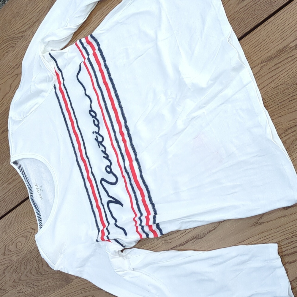 Nautica long sleeve t shirt. Rope embroidery. XXL